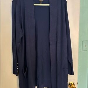 JM Collection Deep Blue Knit Top XXL